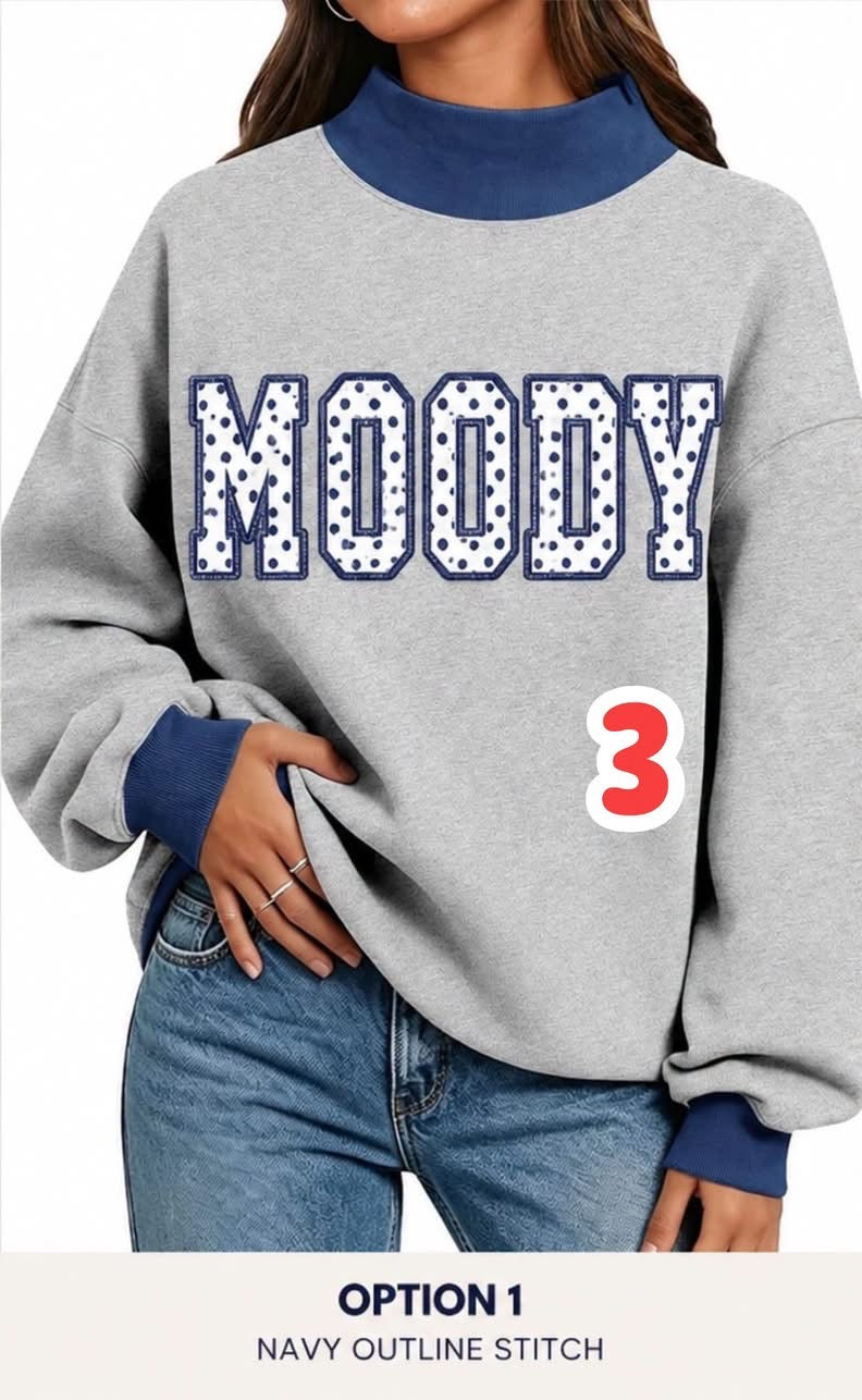 Moody #3 mock sweatshirt