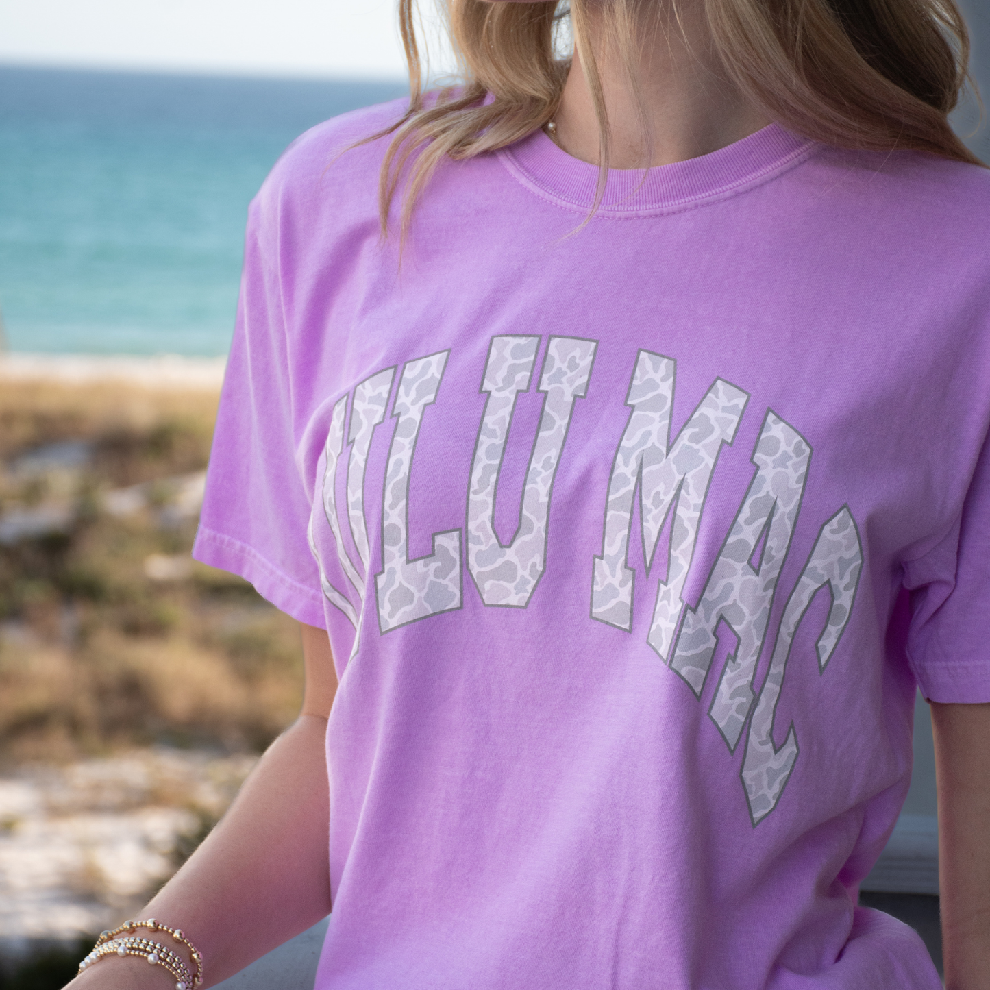 Camo purple lulu mac Tee