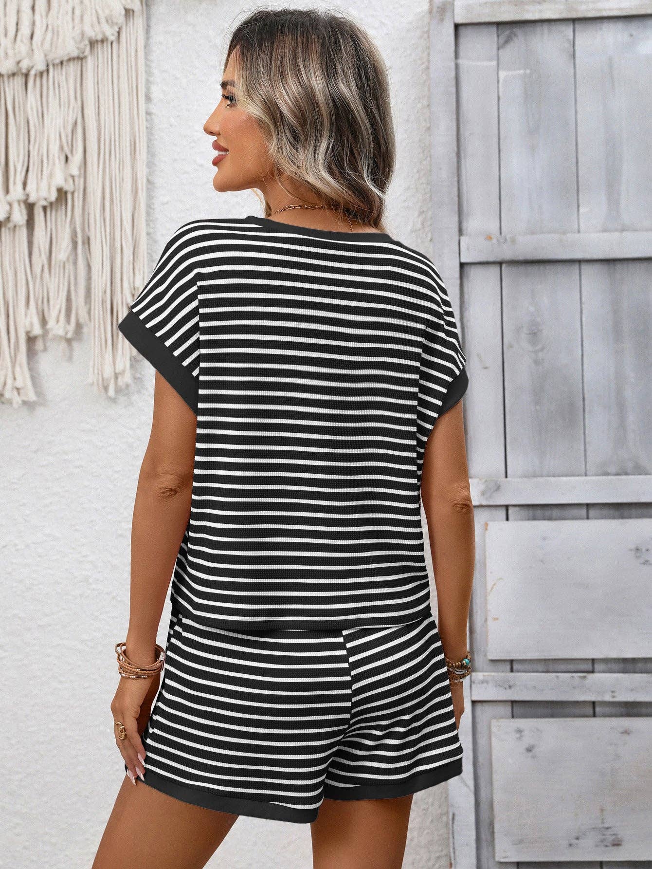 Striped Short Sleeve Top