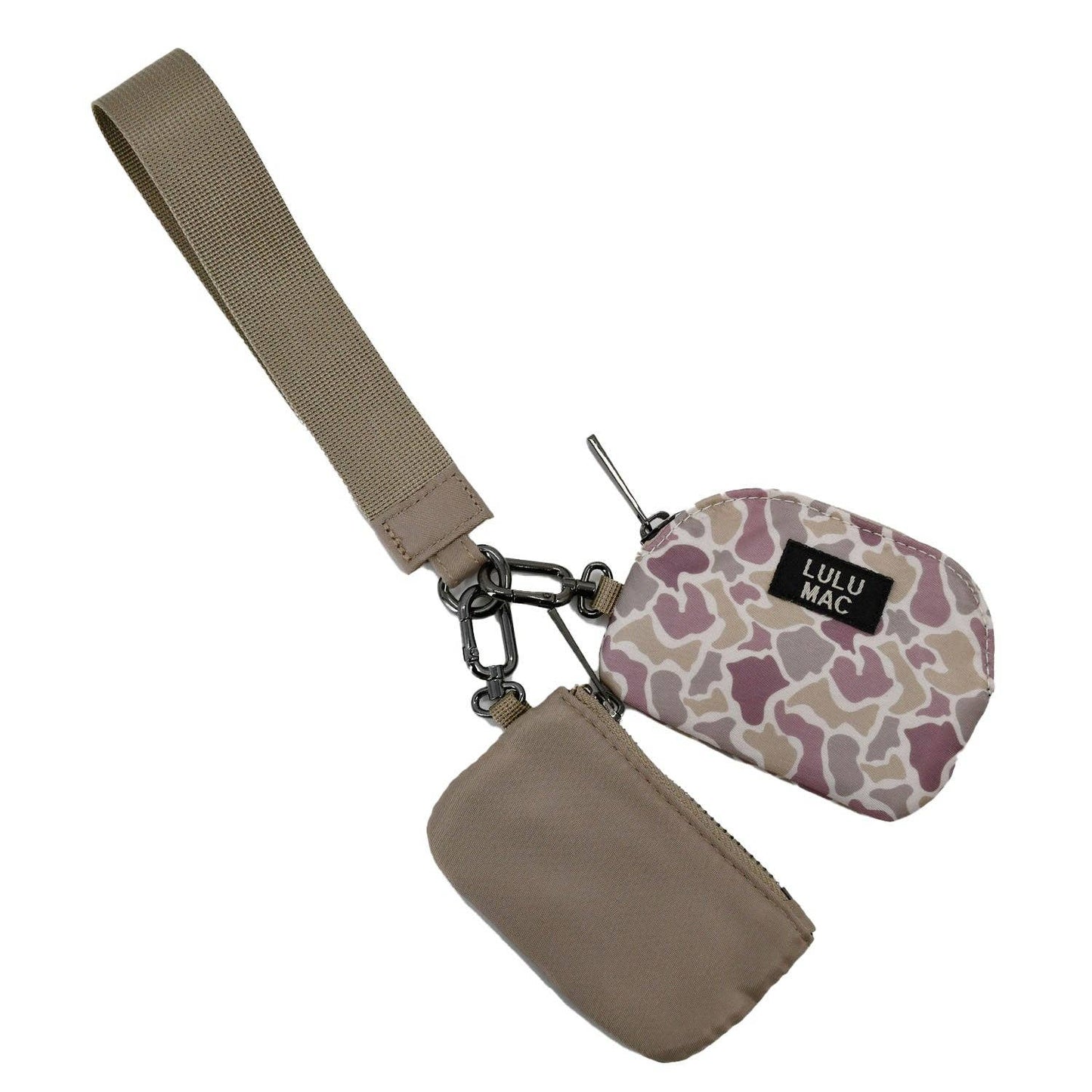 Camo/Beige LuluMac Double Wristlet