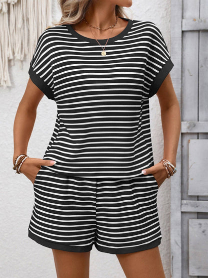 Striped Short Sleeve Top