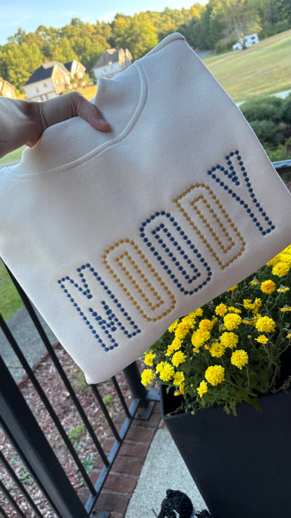 Moody embroidery sweatshirt