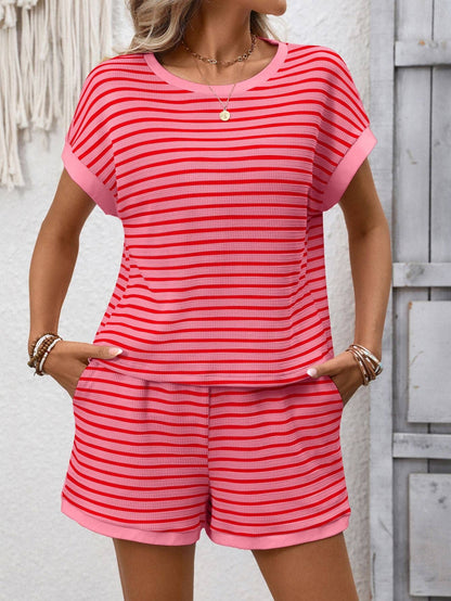 Striped Short Sleeve Top