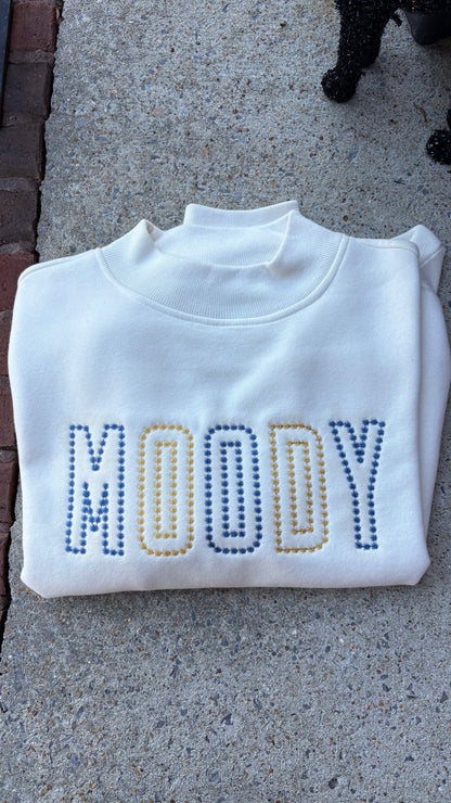 Moody embroidery sweatshirt