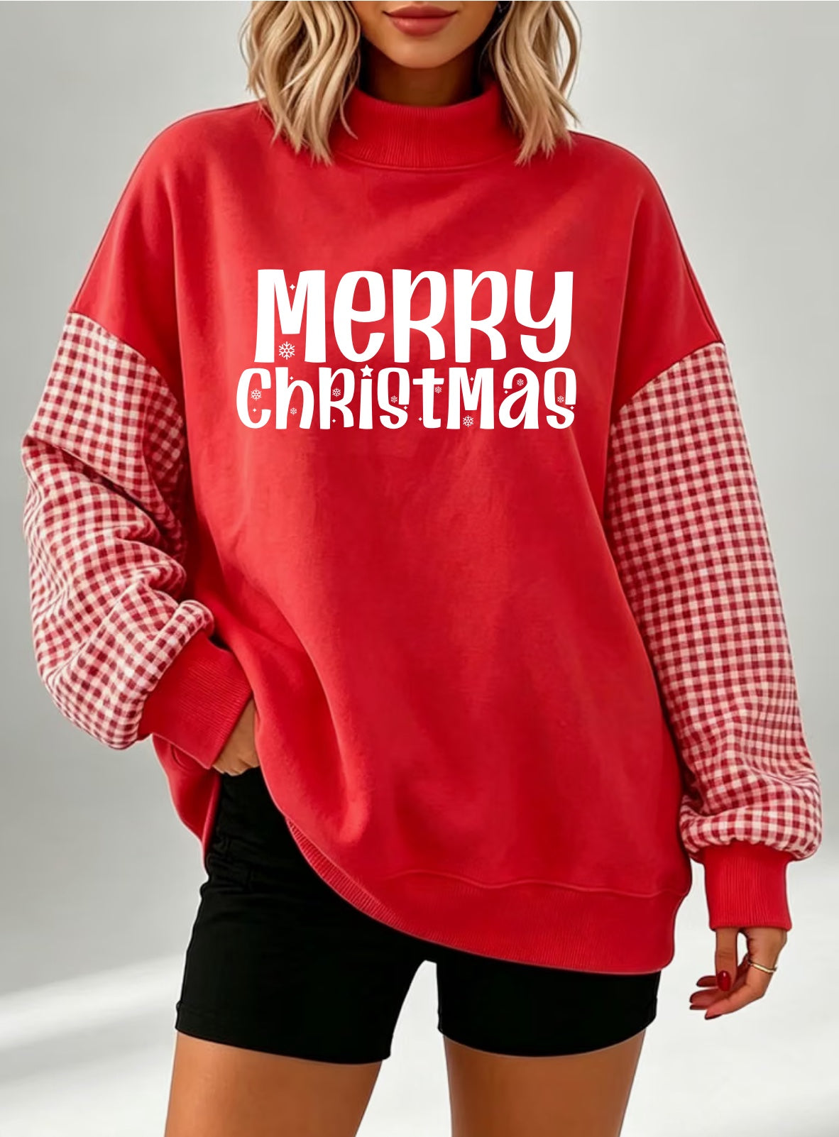 Christmas gingham mock