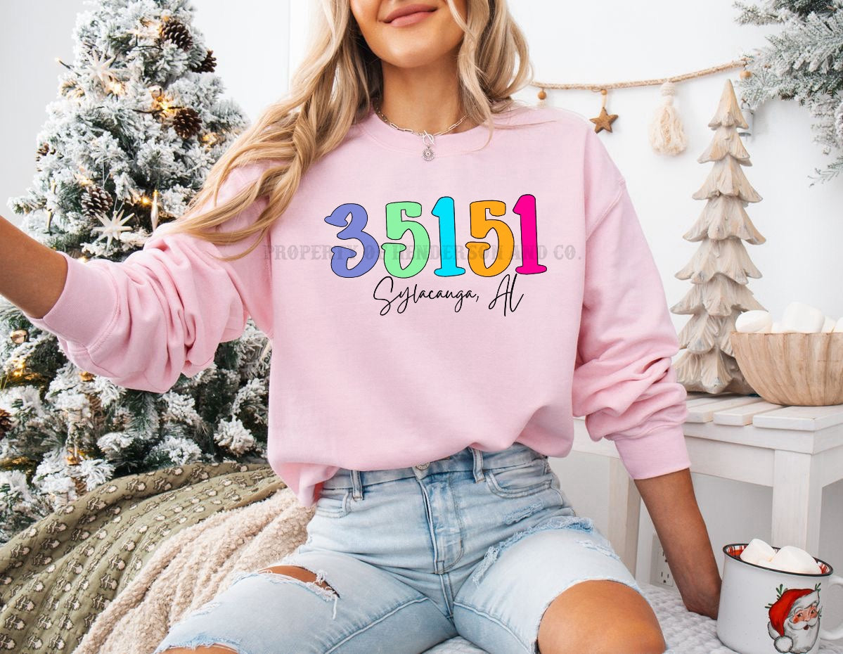 Zip code Long Sleeve Sweatshirt
