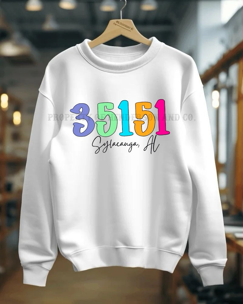 Zip code Long Sleeve Sweatshirt