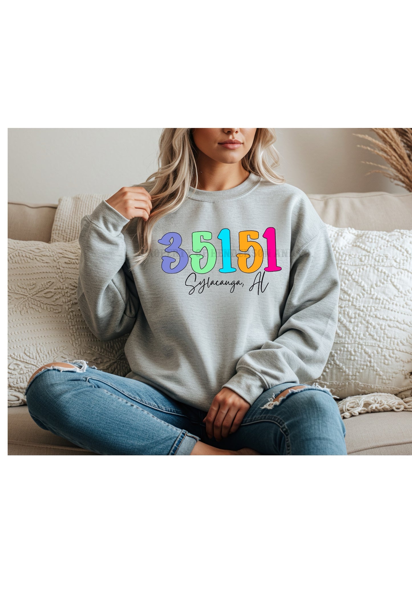 Zip code Long Sleeve Sweatshirt