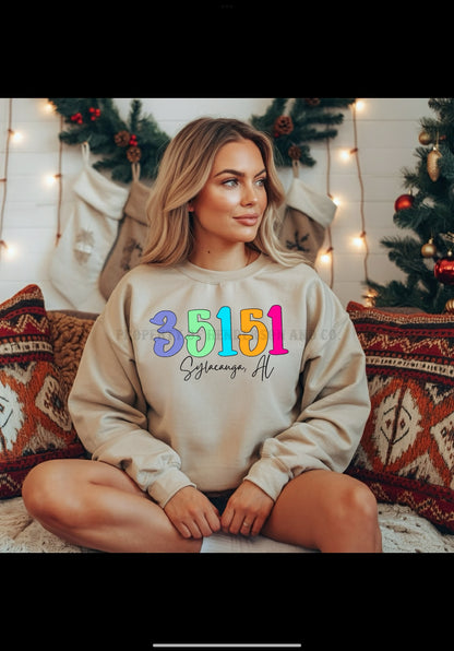 Zip code Long Sleeve Sweatshirt
