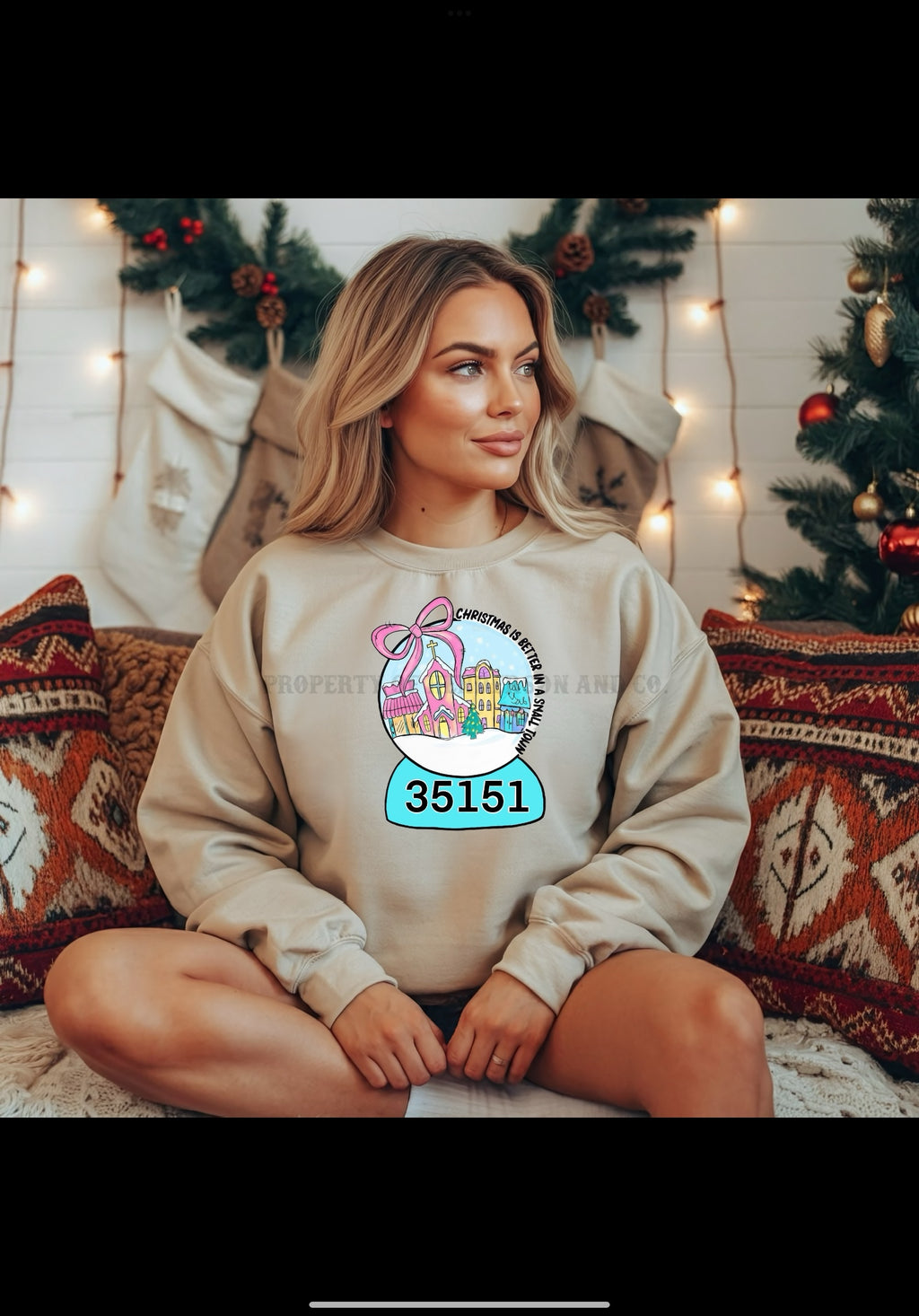 Christmas Zip Code Sweatshirt