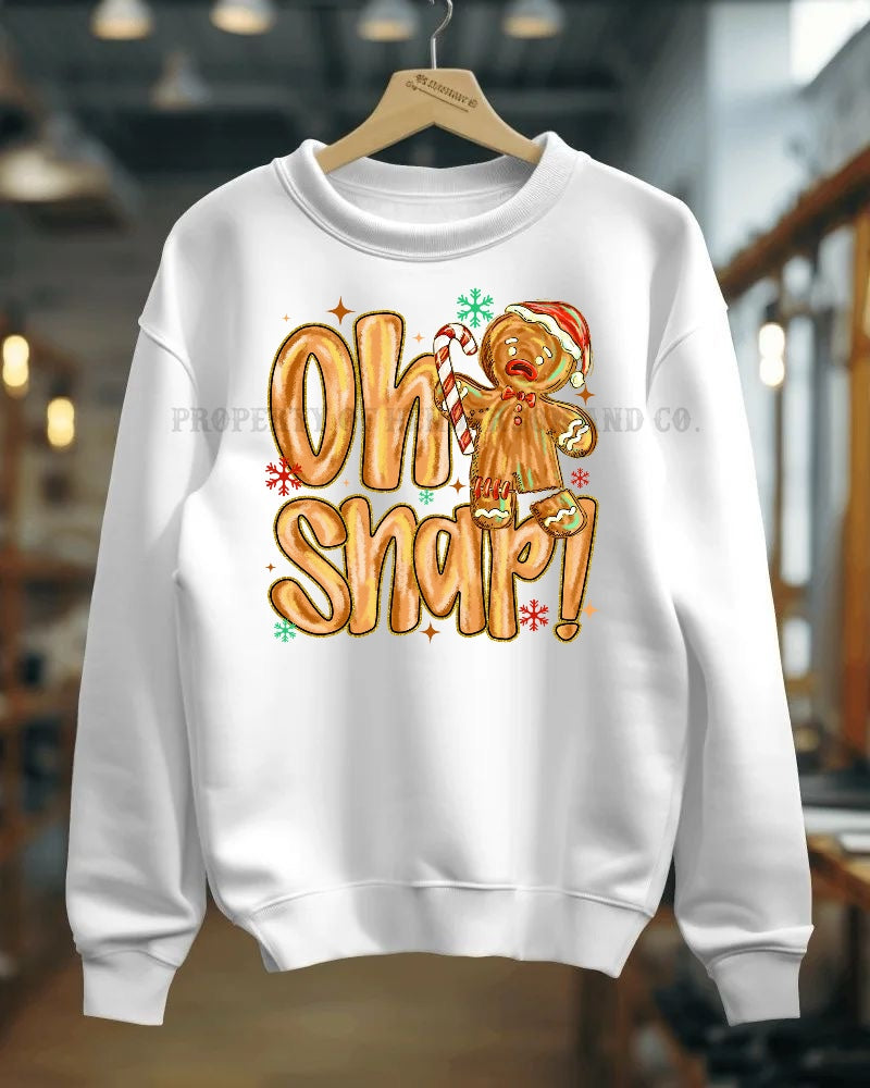 "Oh snap!" Gingerbread Man Sweatshirt
