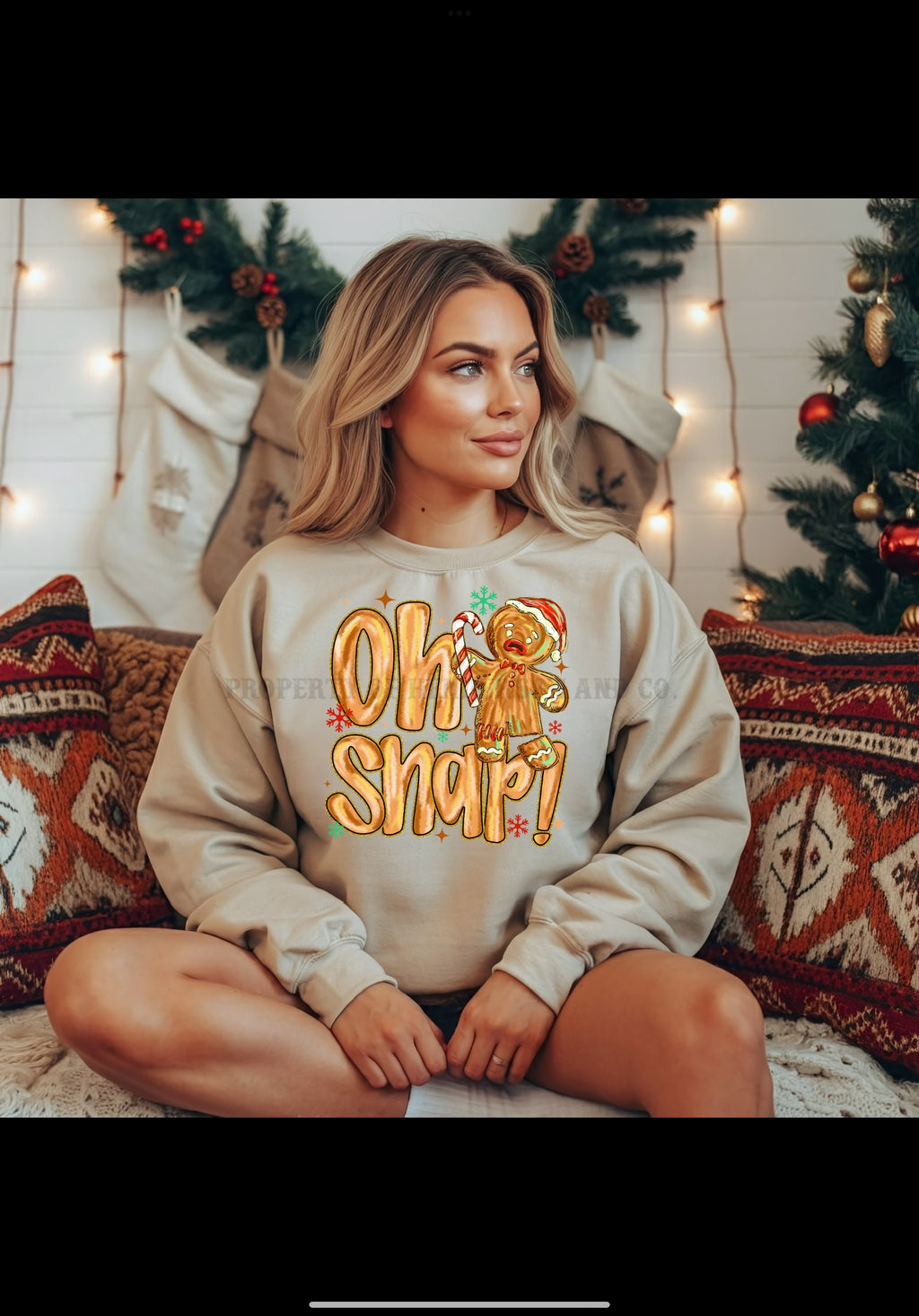 "Oh snap!" Gingerbread Man Sweatshirt