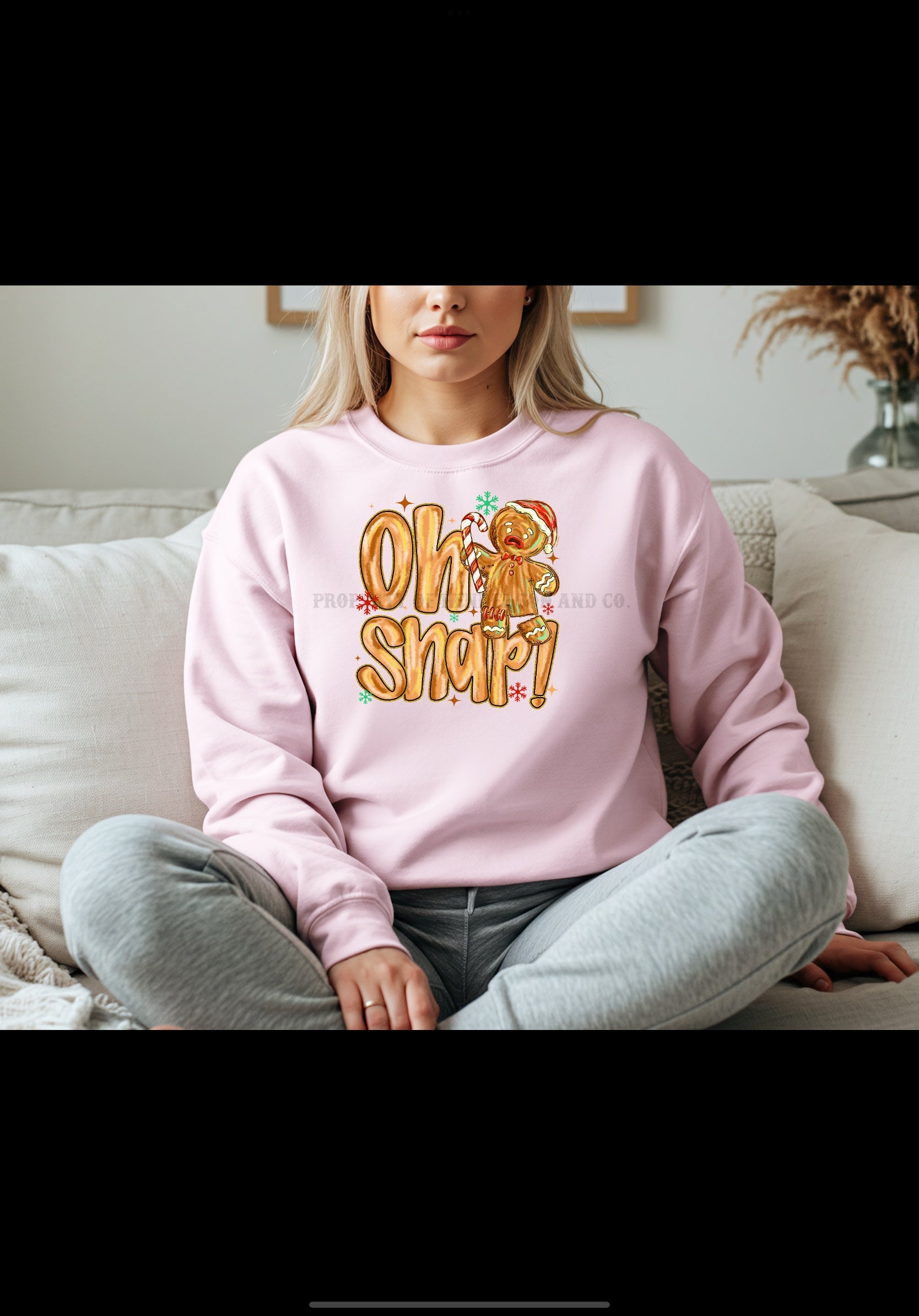 "Oh snap!" Gingerbread Man Sweatshirt