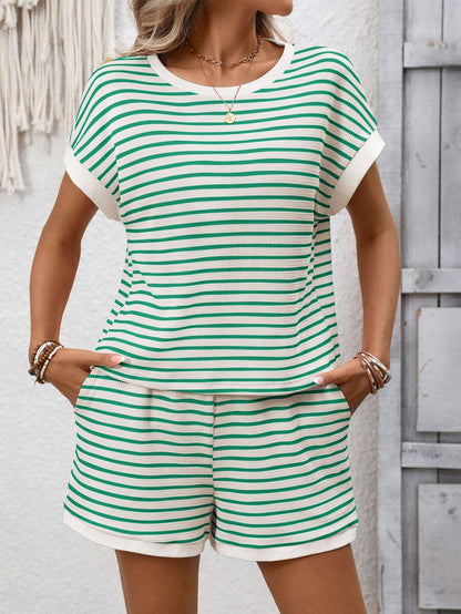 Striped Short Sleeve Top