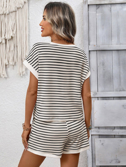 Striped Short Sleeve Top